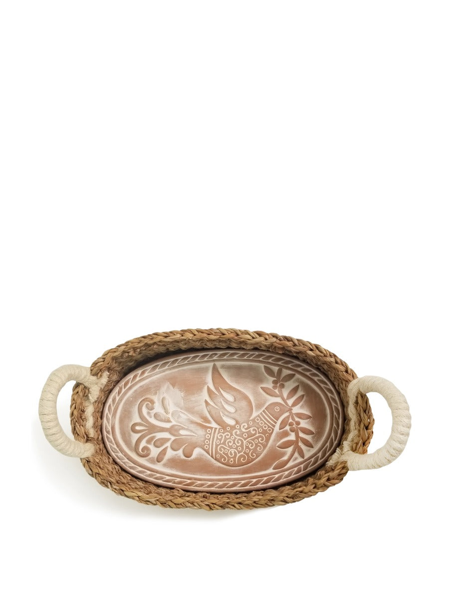 Bread Warmer & Basket - Bird Oval-4