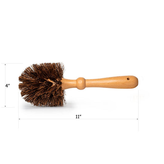 EcoFreax - Natural palmyra flower pot bristle cleaning brush