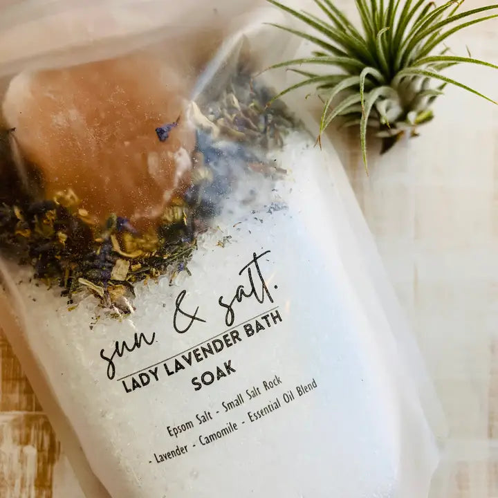 Lux & Lou -LADY LAVENDER - Bath Soak- Bath Salts - Bath Tea