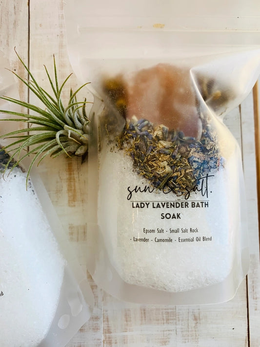 Lux & Lou -LADY LAVENDER - Bath Soak- Bath Salts - Bath Tea